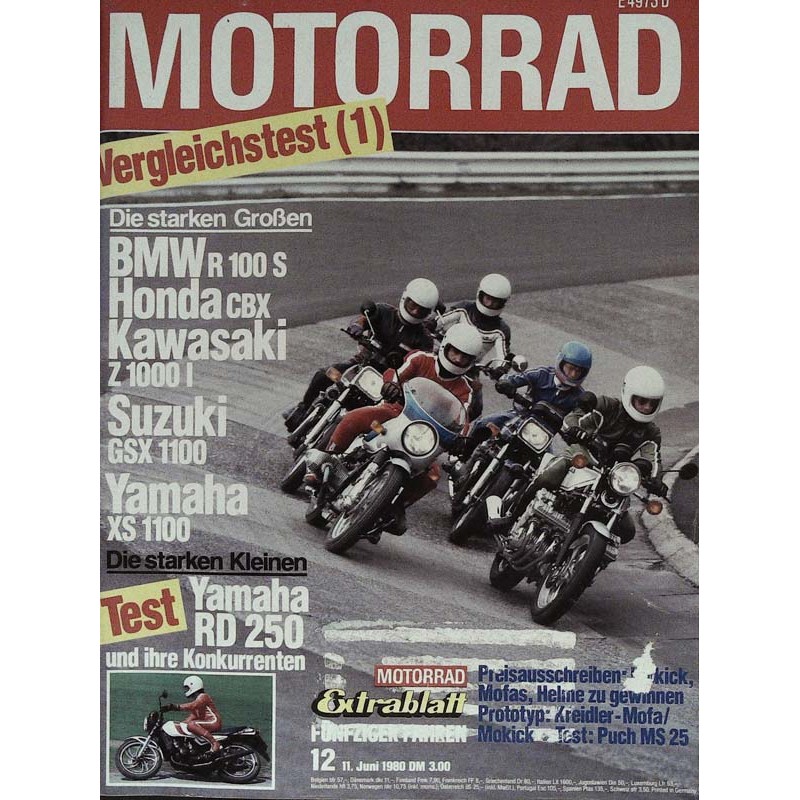Motorrad Nr.12 / 11 Juni 1980 - Die starken Großen