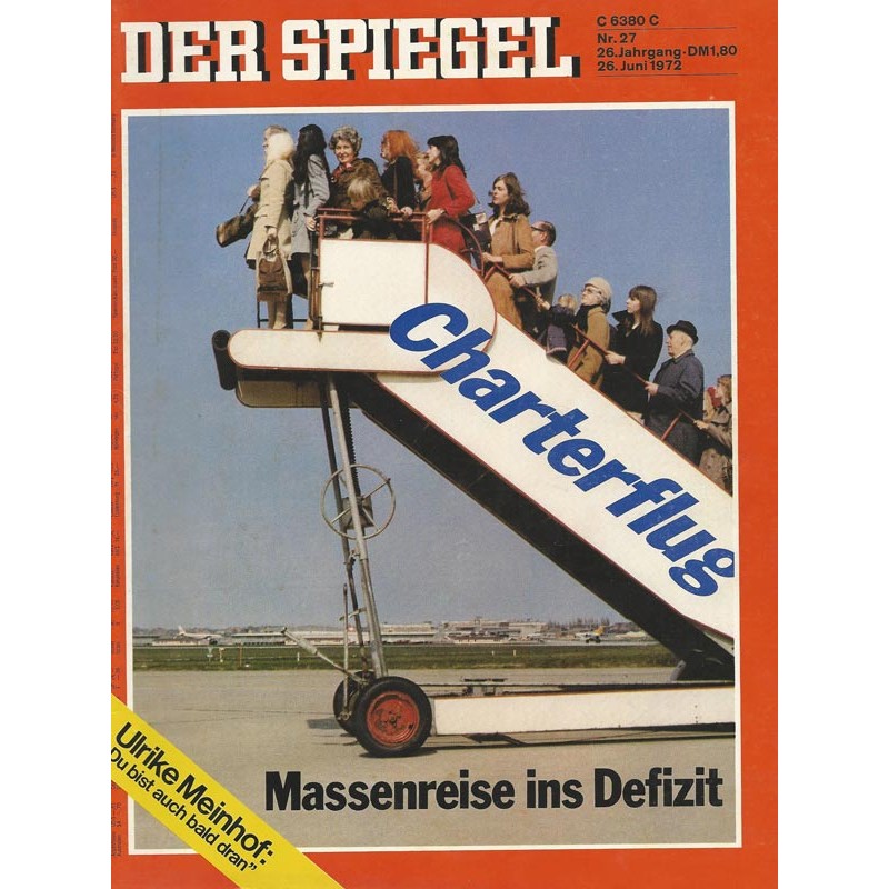 Der Spiegel Nr.27 / 26 Juni 1972 - Charterflug