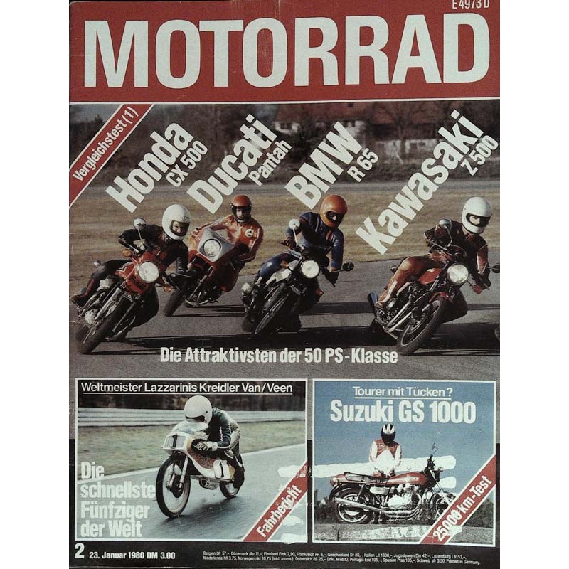Motorrad Nr.2 / 23 Januar 1980 - Vergleichstest (1)
