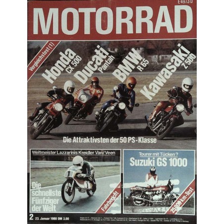 Motorrad Nr.2 / 23 Januar 1980 - Vergleichstest (1)