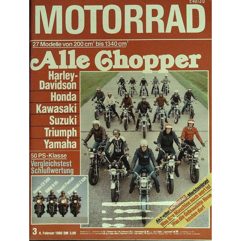 Motorrad Nr.3 / 6 Februar 1980 - Alle Chopper