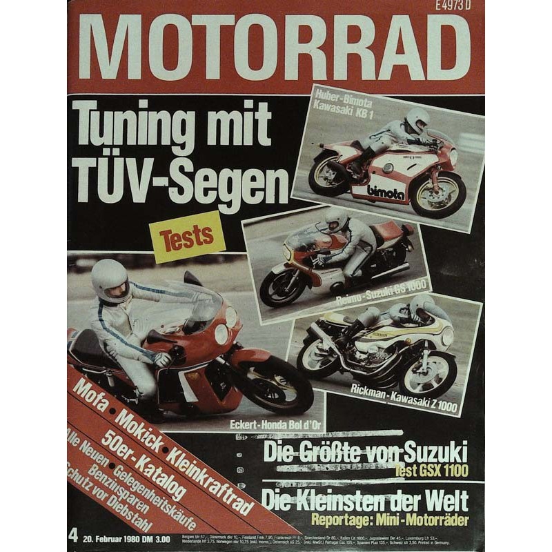 Motorrad Nr.4 / 20 Februar 1980 - Tuning mit TÜV-Segen