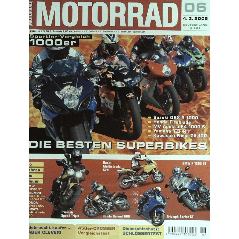 Motorrad Nr.6 / 4 März 2005 - Die besten Superbikes