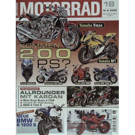 Motorrad Nr.18/ 19 August 2005 - Kommen 200 PS?