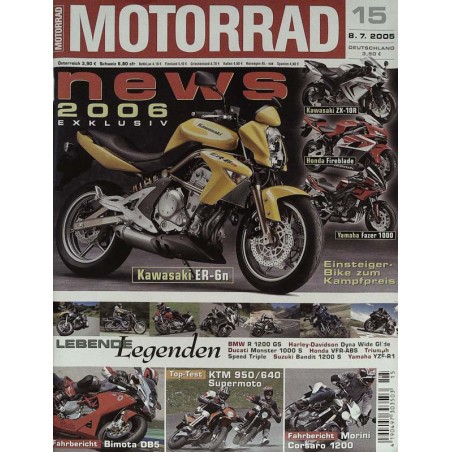 Motorrad Nr.15 / 8 Juli 2005 - News Kawasaki ER-6n