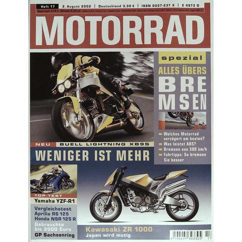 Das Motorrad Nr.17 / 2 August 2002 - Buell Lightning XB9S