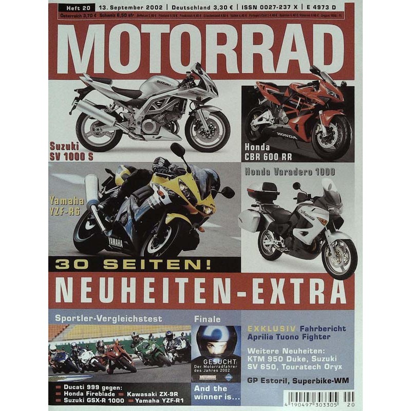 Motorrad Nr.20 / 13 September 2002 - Neuheiten Extra