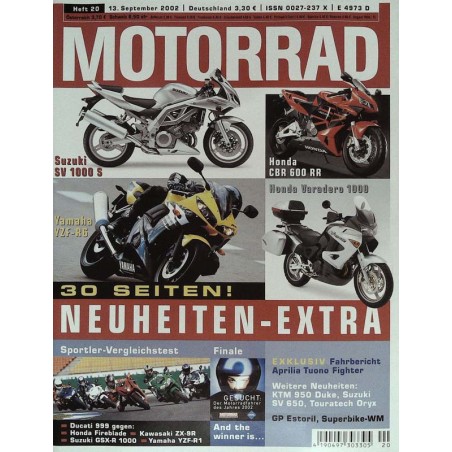 Motorrad Nr.20 / 13 September 2002 - Neuheiten Extra