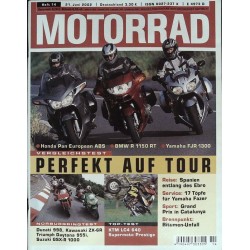 Motorrad Nr.14 / 21 Juni 2002 - Perfekt auf Tour
