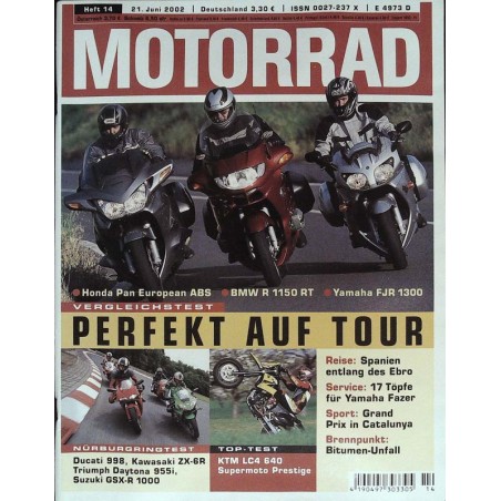 Motorrad Nr.14 / 21 Juni 2002 - Perfekt auf Tour