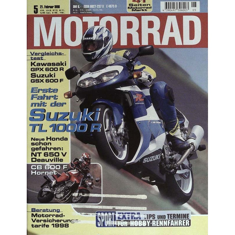 Motorrad Nr.5 / 21 Februar 1998 - Suzuki TL 1000 R