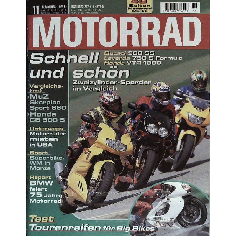 Motorrad Nr.11 / 16 Mai 1998 - Schnell und schön