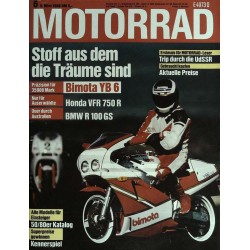Das Motorrad Nr.6 / 5 März 1988 - Bimota YB 6