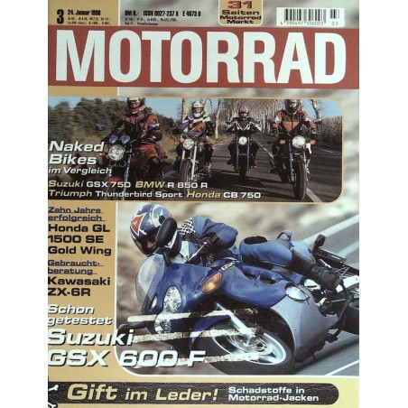 Motorrad Nr.3 / 24 Januar 1998 - Suzuki GSX 600 F