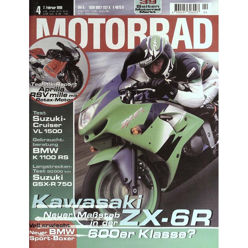 Motorrad Nr.4 / 7 Februar 1998 - Kawasaki ZX-6R