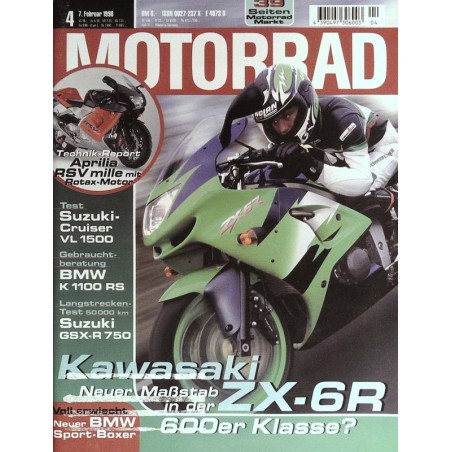 Motorrad Nr.4 / 7 Februar 1998 - Kawasaki ZX-6R