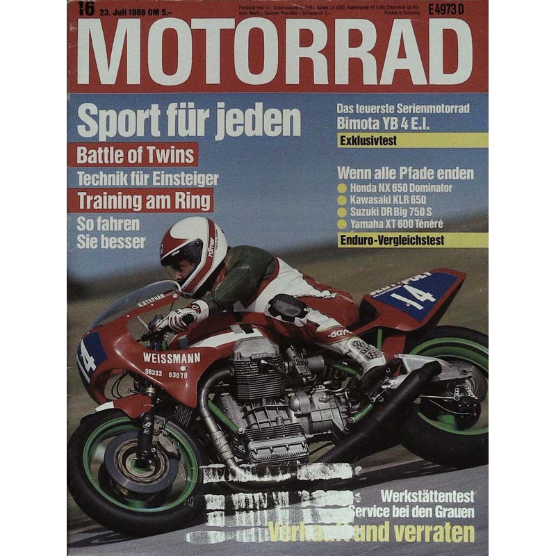 Motorrad Nr.16 / 23 Juli 1988 - Sport für jeden