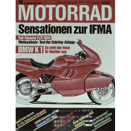 Motorrad Nr.18 / 20 August 1988 - BMW K1