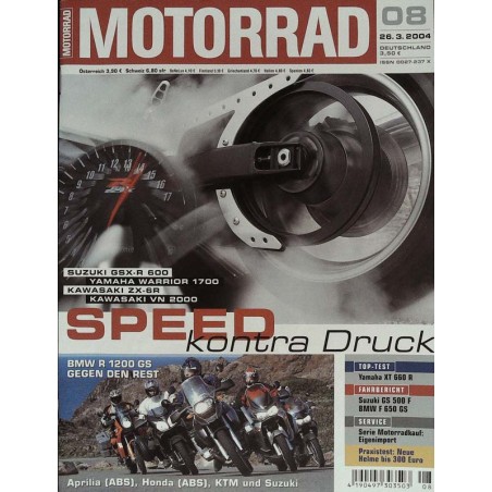 Das Motorrad Nr.8 / 26 März 2004 - Speed kontra Druck