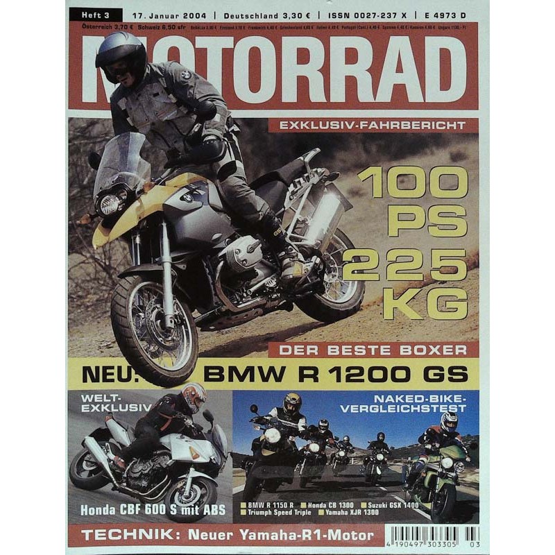 Motorrad Nr.3 / 17 Januar 2004 - BMW R 1200 GS