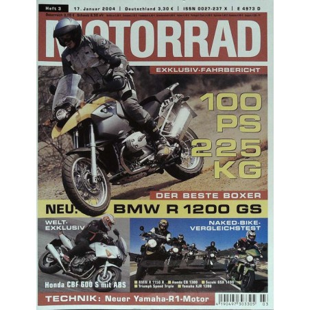 Motorrad Nr.3 / 17 Januar 2004 - BMW R 1200 GS