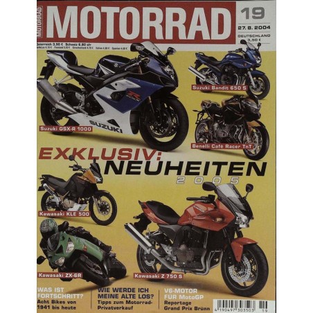 Motorrad Nr.19 / 28 August 2004 - Exklusiv Neuheiten