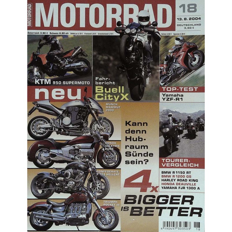 Motorrad Nr.18 / 13 August 2004 - 4 x Bigger is Better