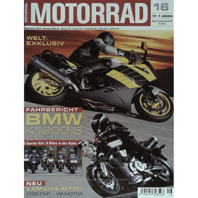 Motorrad Nr.16 / 17 Juli 2004 - Fahrbericht BMW K 1200 S