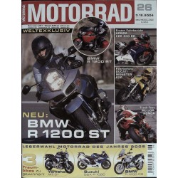 Motorrad Nr.26 / 3 Dezember 2004 - Neu BMW 1200 ST