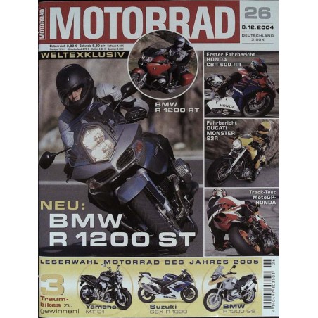 Motorrad Nr.26 / 3 Dezember 2004 - Neu BMW 1200 ST