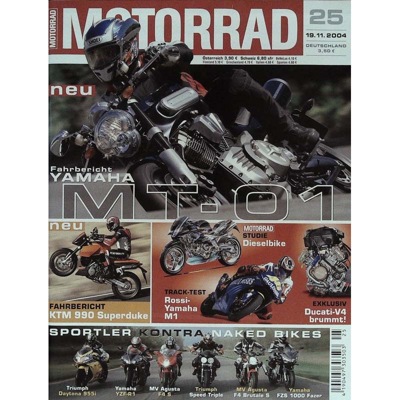 Motorrad Nr.25 / 19 November 2004 - Yamaha MT-01