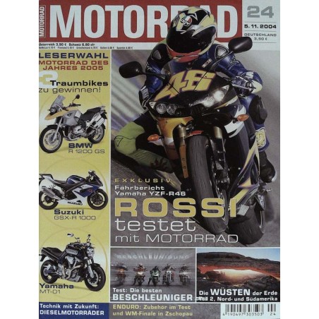 Motorrad Nr.24 / 5 November 2004 - Rossi testet