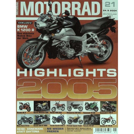 Motorrad Nr.21 / 24 September 2004 - Highlights 2005