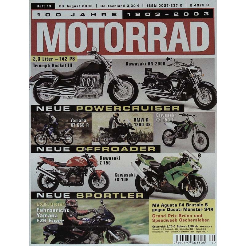 Motorrad Nr.19 / 29 August 2003 - Alles neu!