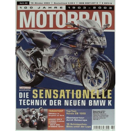Motorrad Nr.22 / 10 Oktober 2003 - BMW K 1300