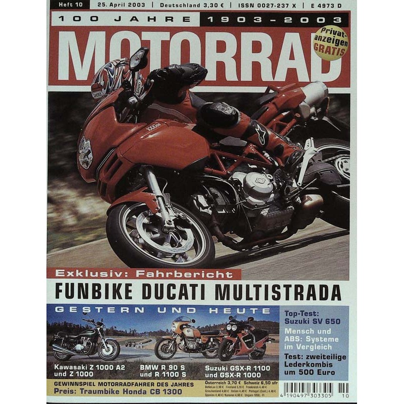 Motorrad Nr.10 / 25 April 2003 - Funbike Ducati Multistrada