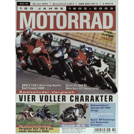 Motorrad Nr.14 / 20 Juni 2003 - Vier voller Charakter