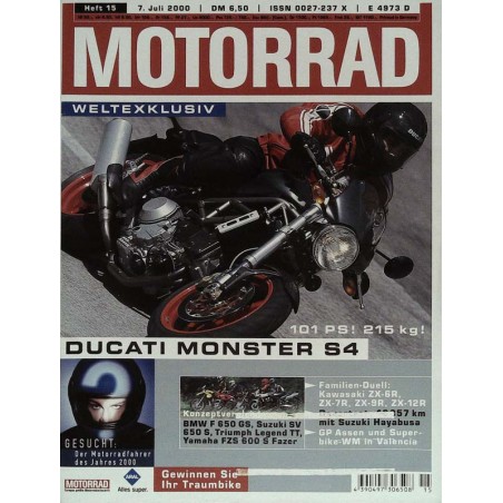 Motorrad Nr.15 / 7 Juli 2000 - Ducati Monster S4