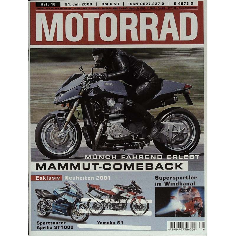 Motorrad Nr.16 / 21 Juli 2000 - Mammut-Comeback