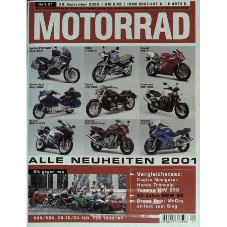 Motorrad Nr.21 / 29 September 2000 - Alle Neuheiten