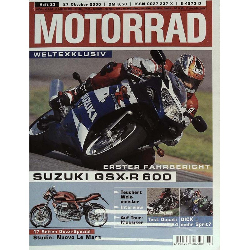 Motorrad Nr.23 / 27 Oktober 2000 - Suzuki GSX-R 600