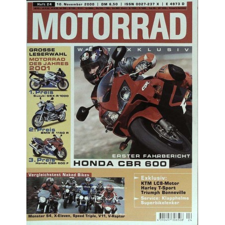 Motorrad Nr.24 / 10 November 2000 - Honda CBR 600