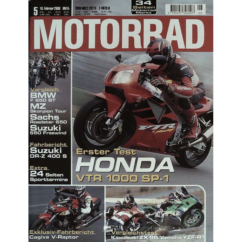 Motorrad Nr.5 / 18 Februar 2000 - Honda VTR 1000 SP-1