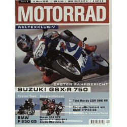 Motorrad Nr.6 / 3 März 2000 - Suzuki GSX-R 750