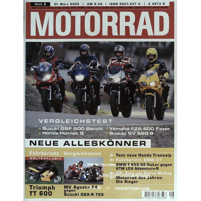 Motorrad Nr.8 / 31 März 2000 - Neue Alleskönner