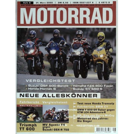 Motorrad Nr.8 / 31 März 2000 - Neue Alleskönner