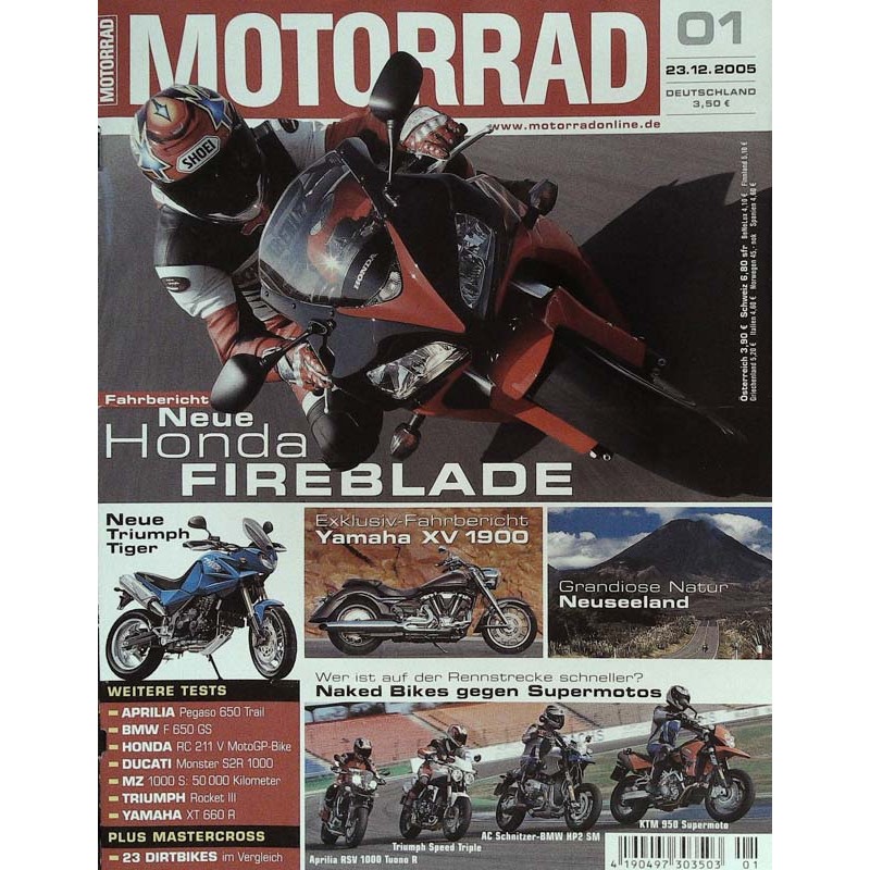 Motorrad Nr.1 / 23 Dezember 2005 - Neue Honda Fireblade