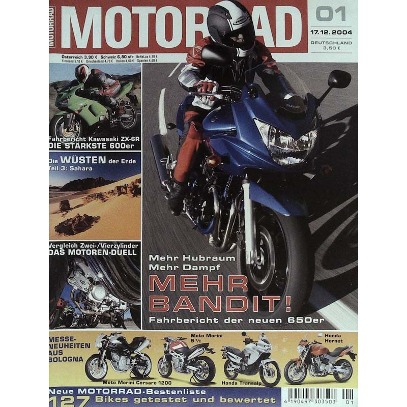 Motorrad Nr.1 / 17 Dezember 2004 - Mehr Bandit!