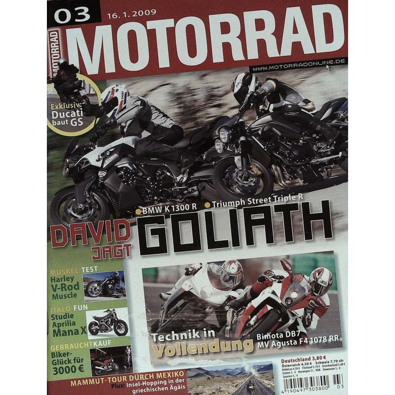 Motorrad Nr.3 / 16 Januar 2009 - David jagt Goliath