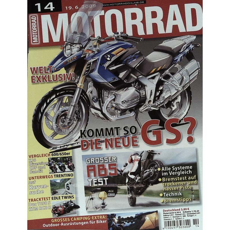 Motorrad Nr.14 / 19 Juni 2009 - Kommt so die neue BMW GS?